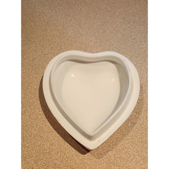 Spode Billingsley Rose Spray Jewelry Trinket Box Bone China Heart Shaped England - Picture 3 of 16